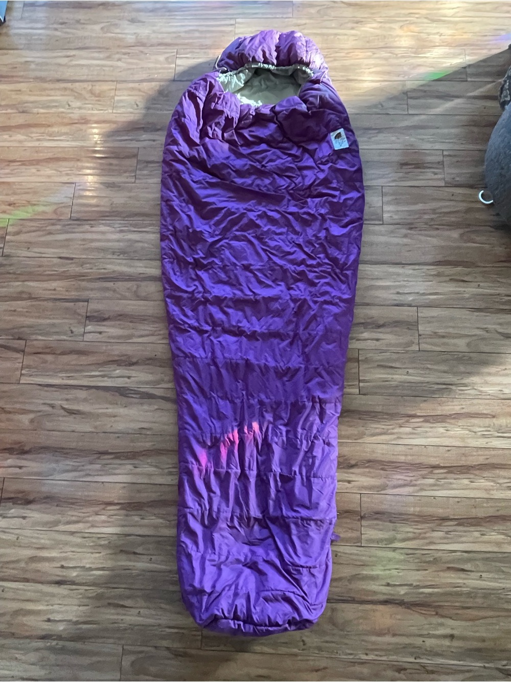 Vintage The North Face Purple sleeping Bag Brown Label Regular LH 1980s US